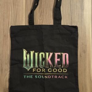 Wicked: For Good Soundtrack Black Tote Bag RARE
